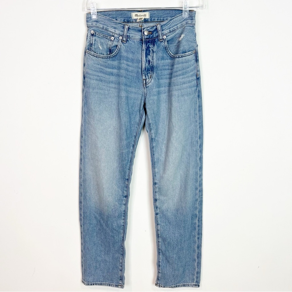 MADEWELL DEAN EASY STRAIGHT JEAN BUTTON FLY MID RISE WOMENS SZ 24 NEW
